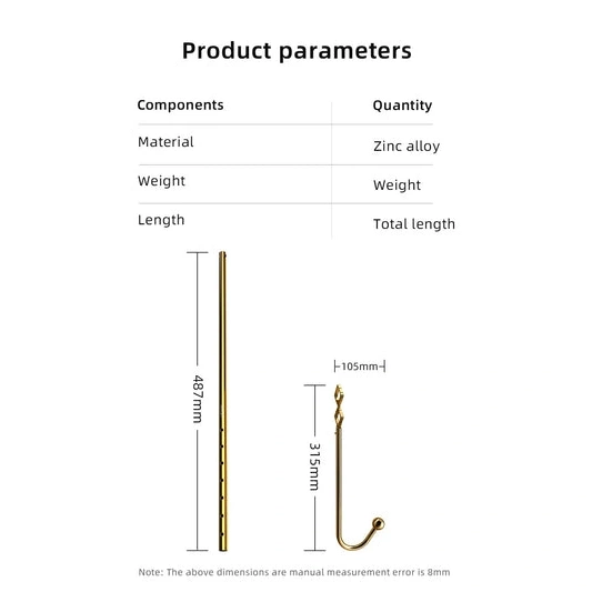 Anal Adjustable Hook Golden Set LOCKINK 3867 AllNight 0327